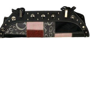 GG...ing Black, Pink, Grey and White Satchel Bag with Double Straps